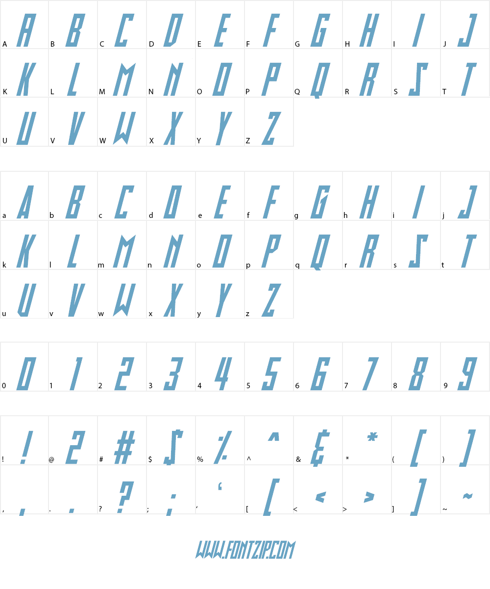 Slimbots Font Character